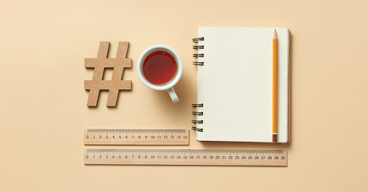 Open notebook and ruler in soft natural light